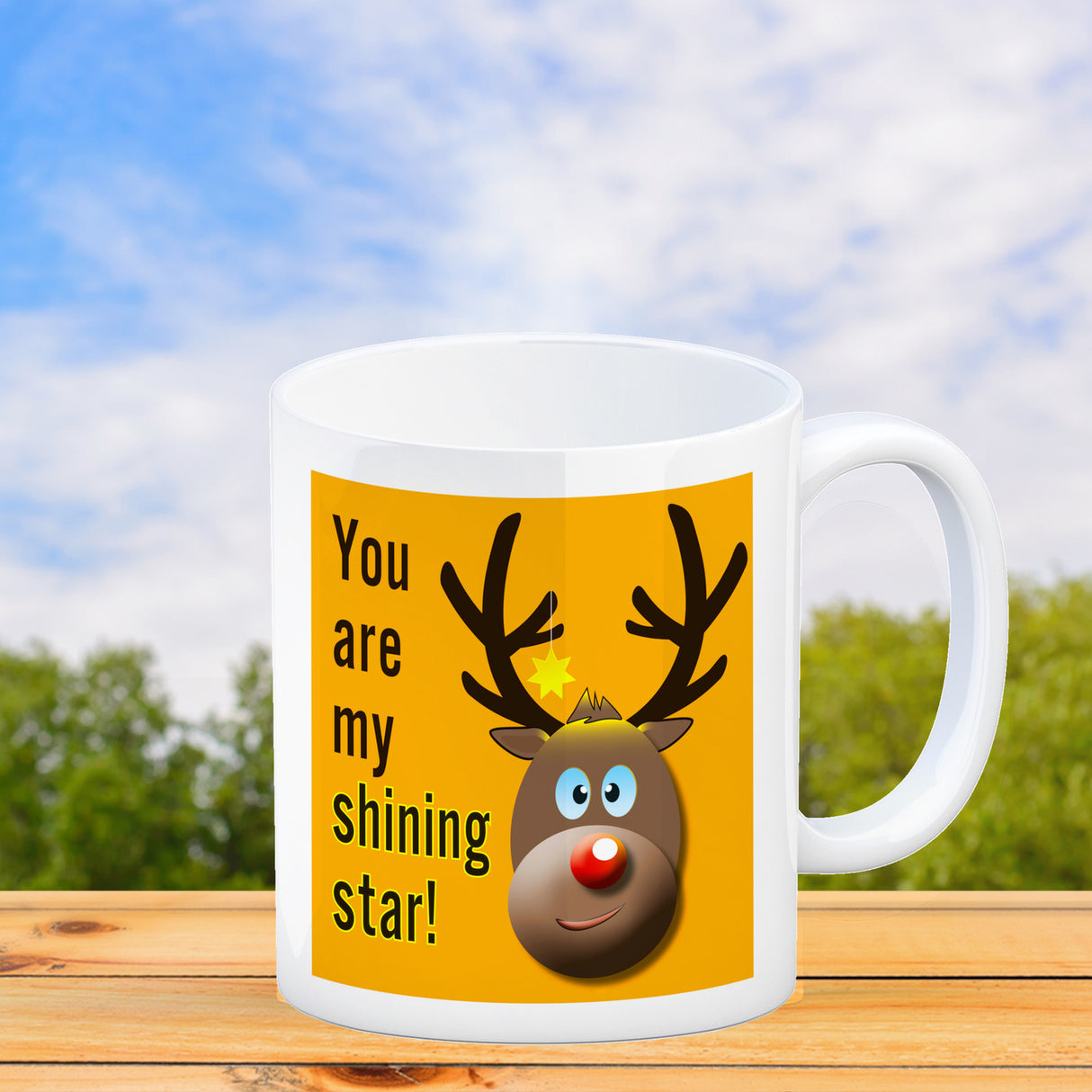 Weihnachten Kaffeebecher mit Rentier Motiv