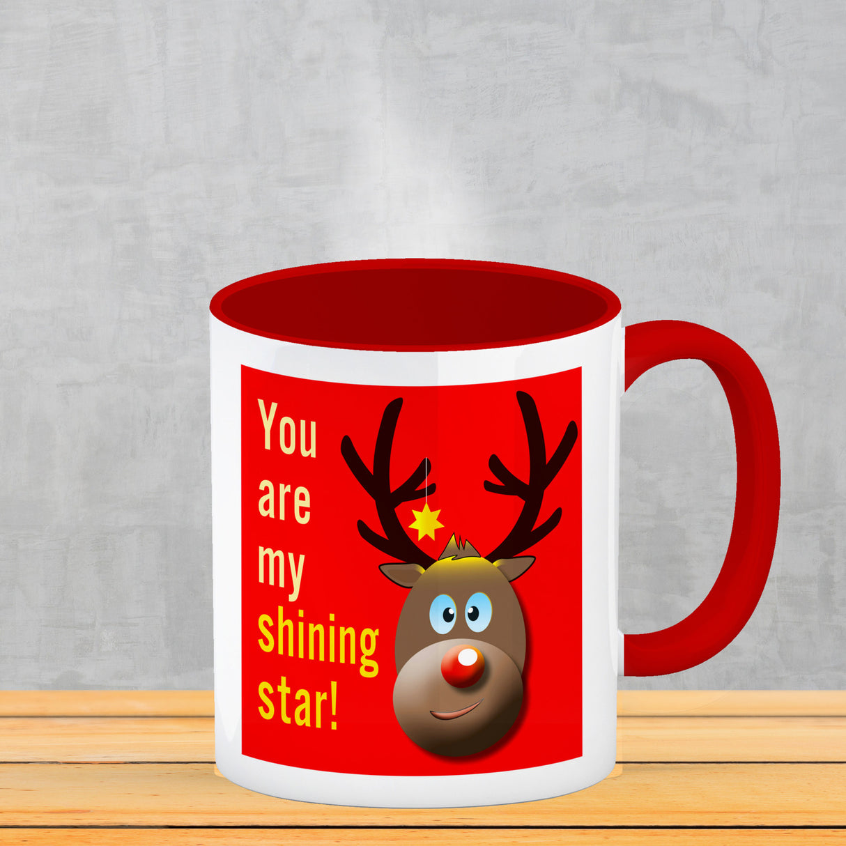 Weihnachten Kaffeebecher mit Rentier Motiv