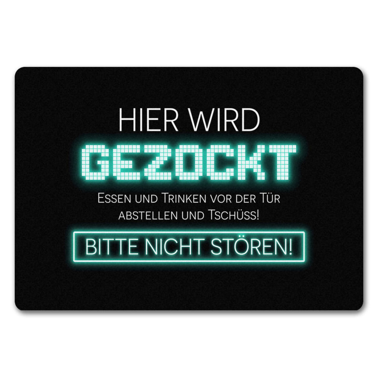 Hier wird gezockt Fußmatte für Gamer in violett