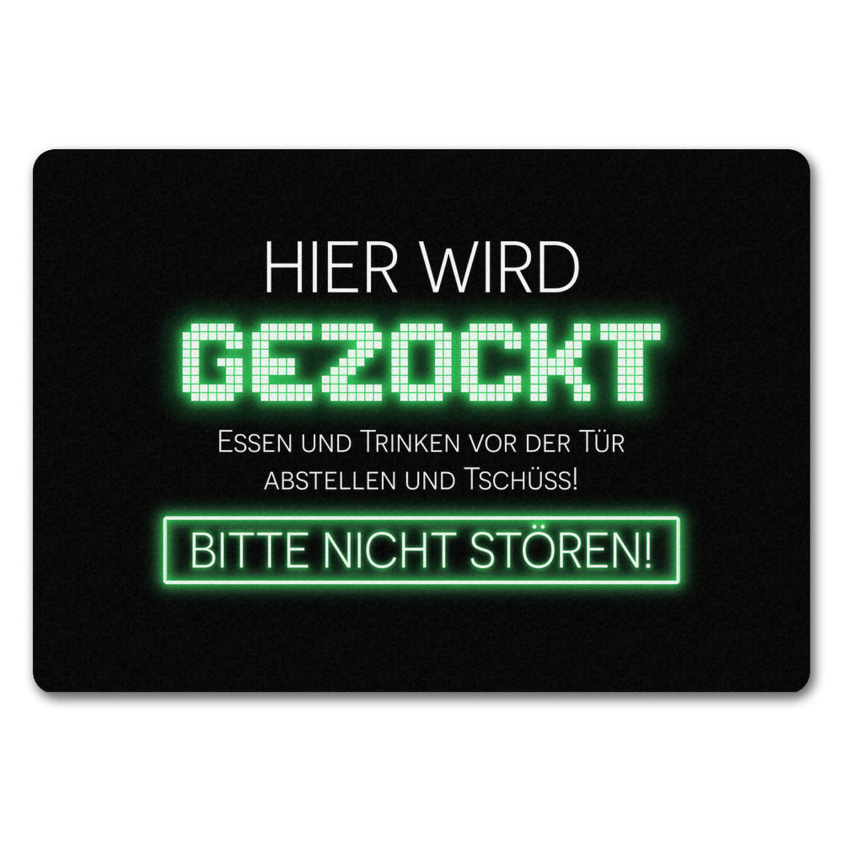 Hier wird gezockt Fußmatte für Gamer in violett