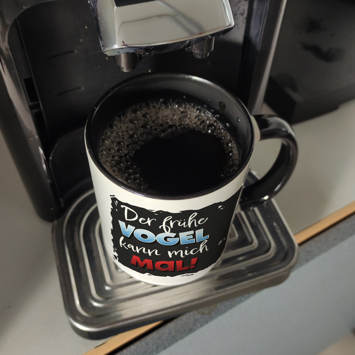Der frühe Vogel kann mich mal Kaffeebecher mit lustigem Einhorn