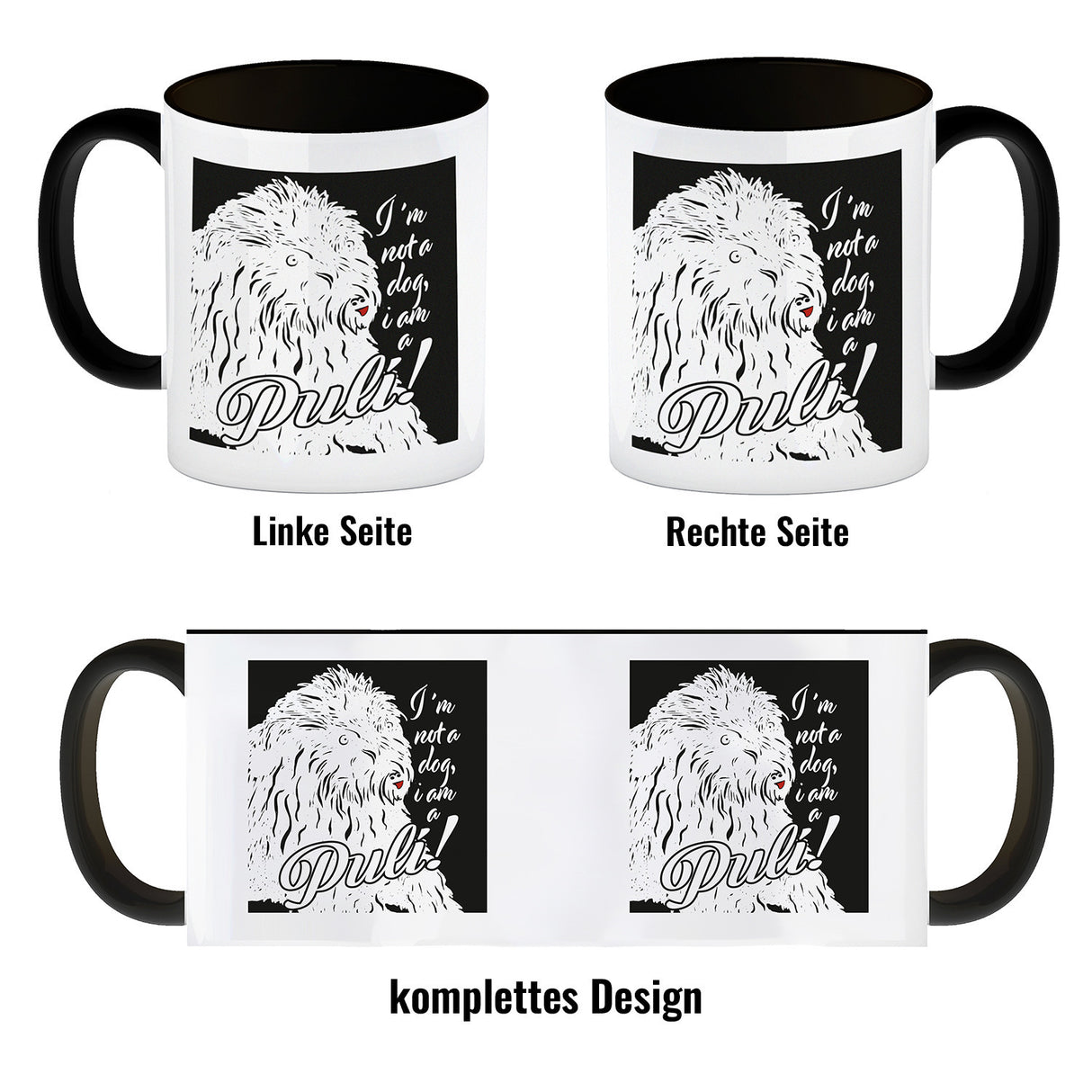 I'm not a dog I am a Puli! Kaffeebecher