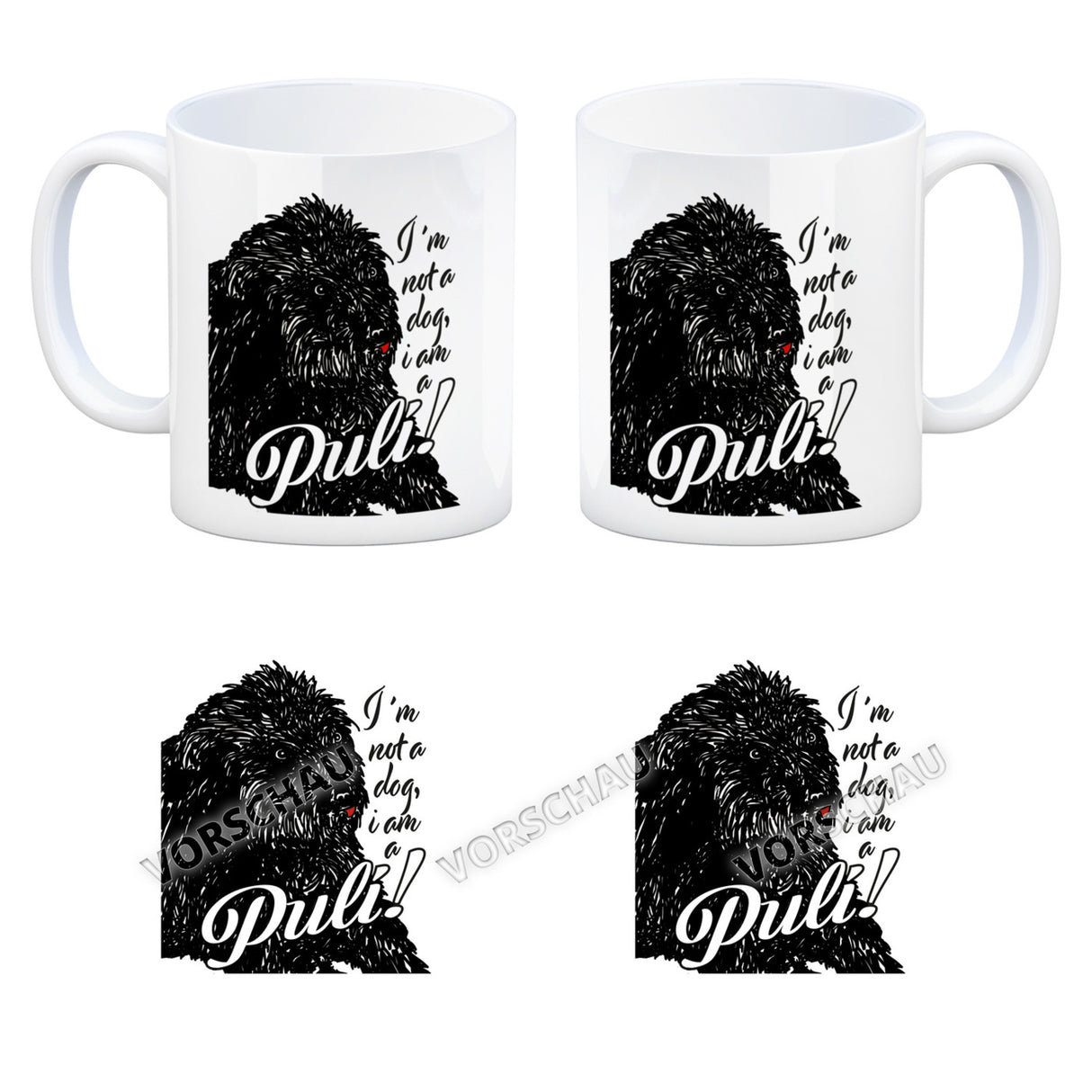 I'm not a dog I am a Puli! Kaffeebecher