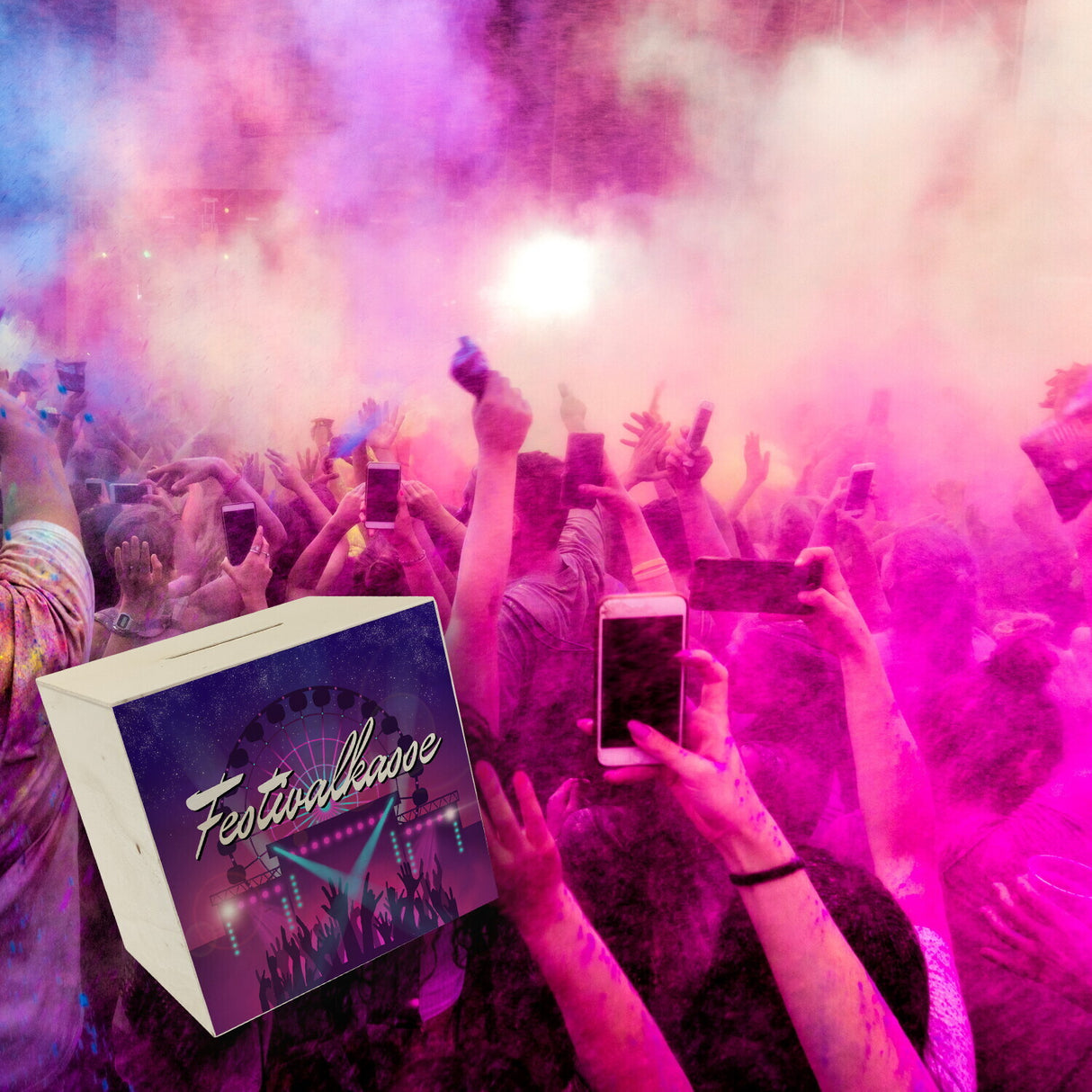 Festivalkasse Spardose für das nächste Konzert oder Open Air Festival Event