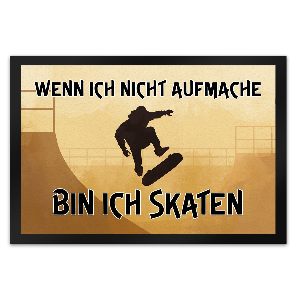 Wenn ich nicht aufmache bin ich skaten Fußmatte für Skater