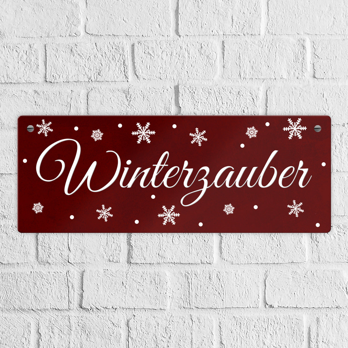 Winter Metallschild zum Thema Winter