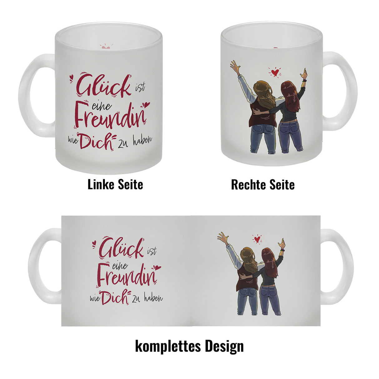 Freundinnen Kaffeebecher mit Spruch und Mädels-Motiv