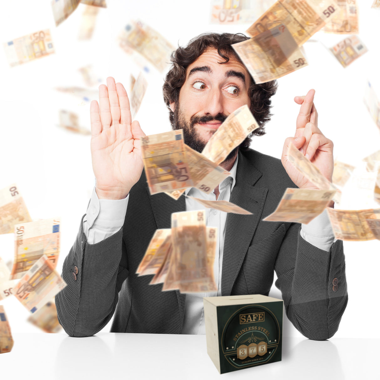 Retro Safe Spardose in Tresor Optik