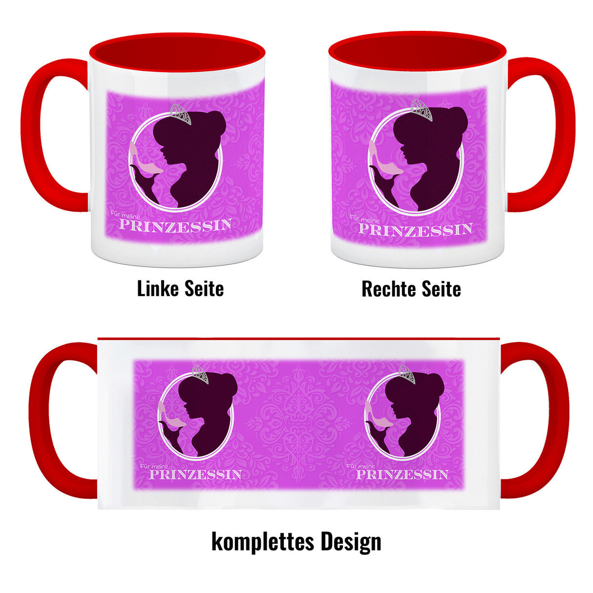 Prinzessin Aschenputtel Kaffeebecher in pink