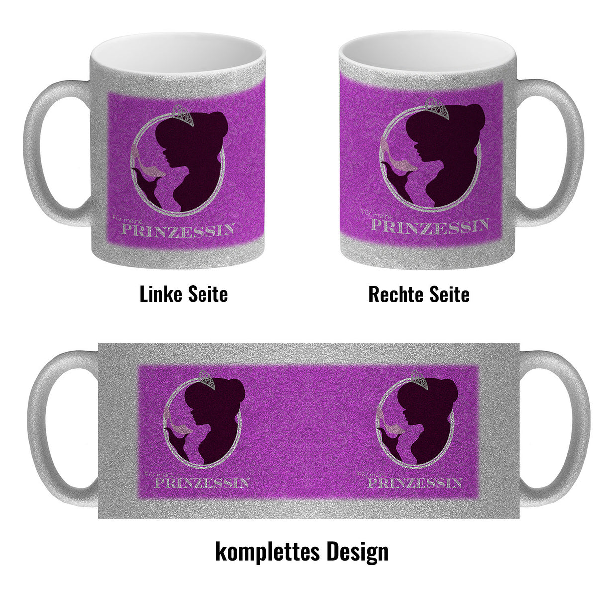 Prinzessin Aschenputtel Kaffeebecher in pink
