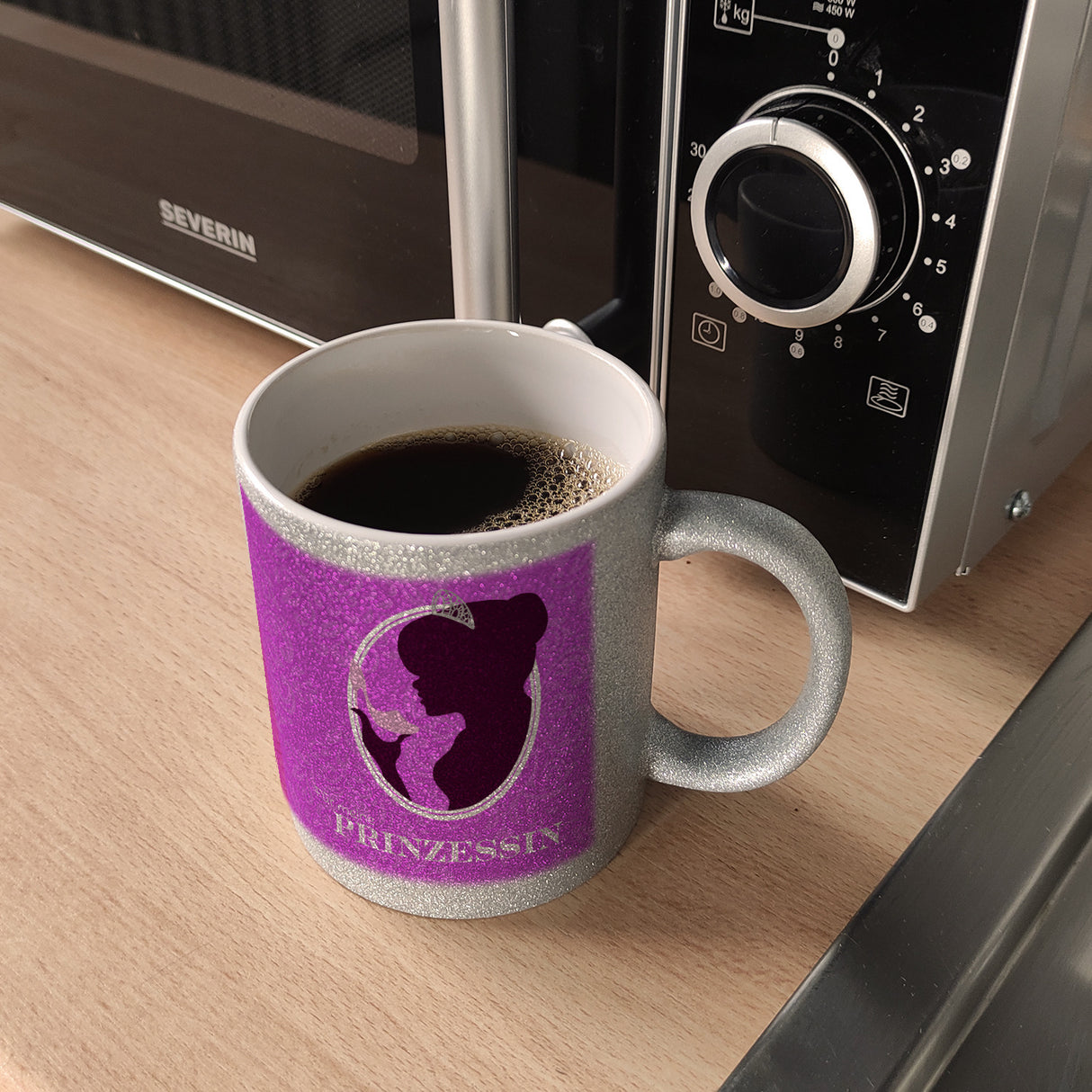 Prinzessin Aschenputtel Kaffeebecher in pink