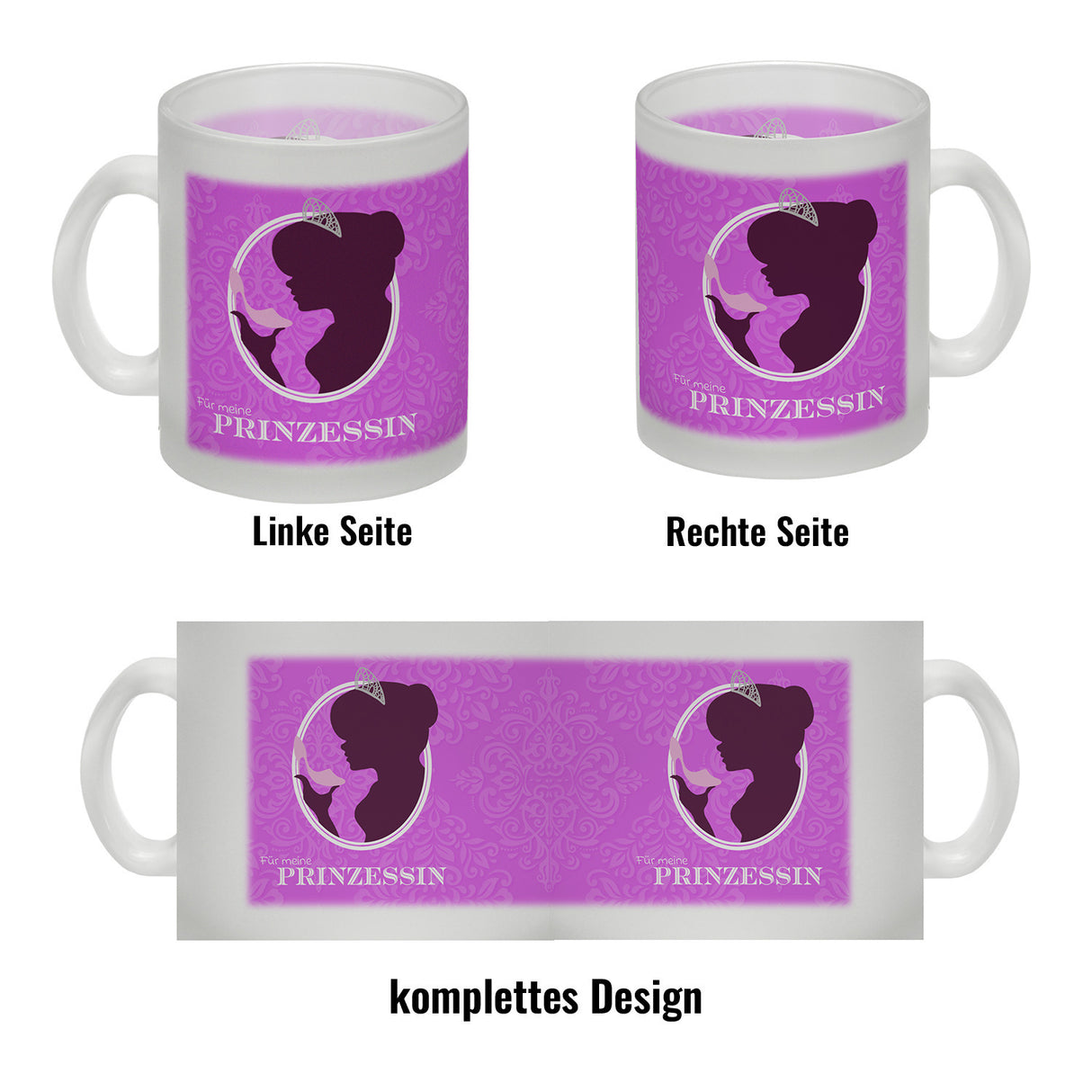 Prinzessin Aschenputtel Kaffeebecher in pink