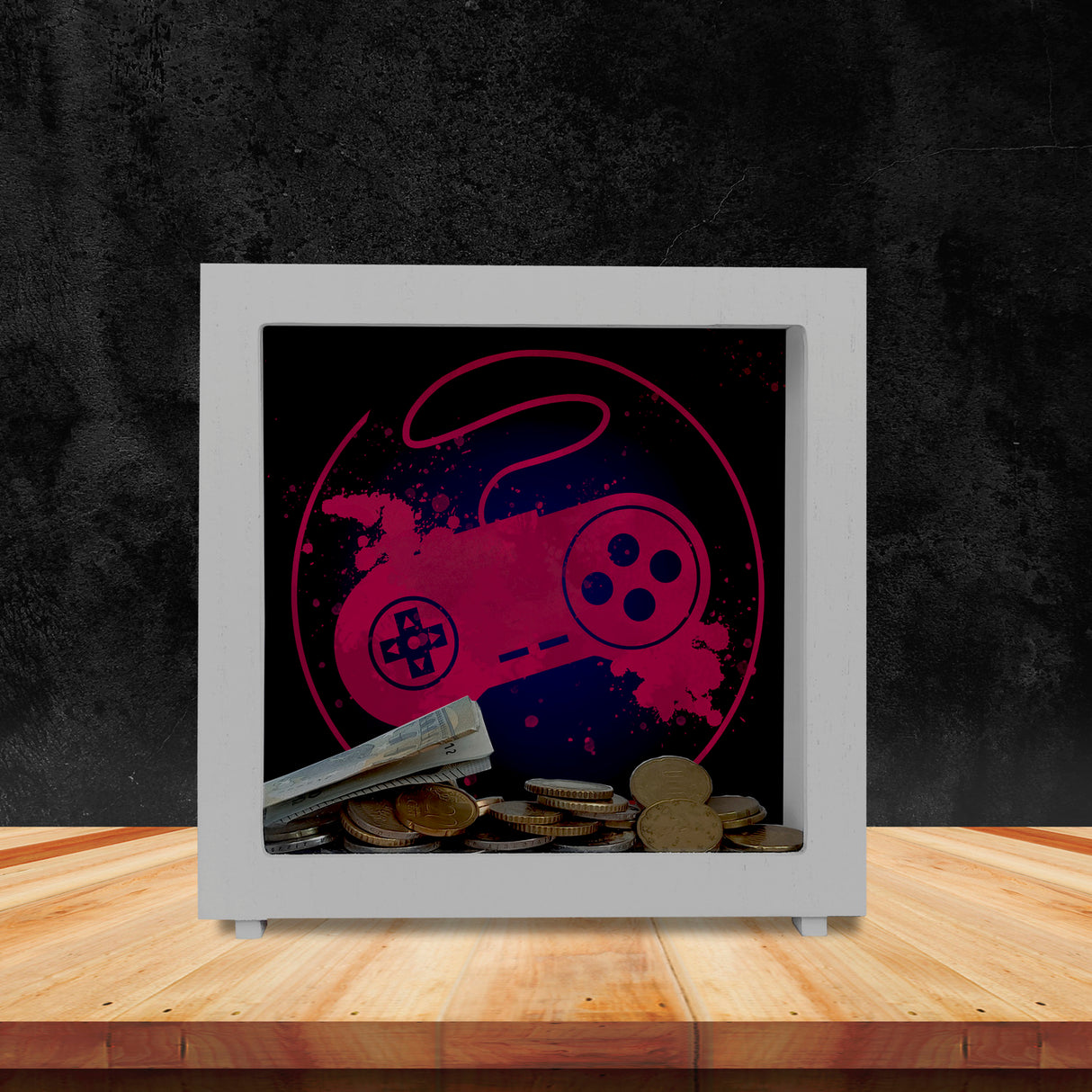 Spardose mit Retrocontroller  für Videospieler