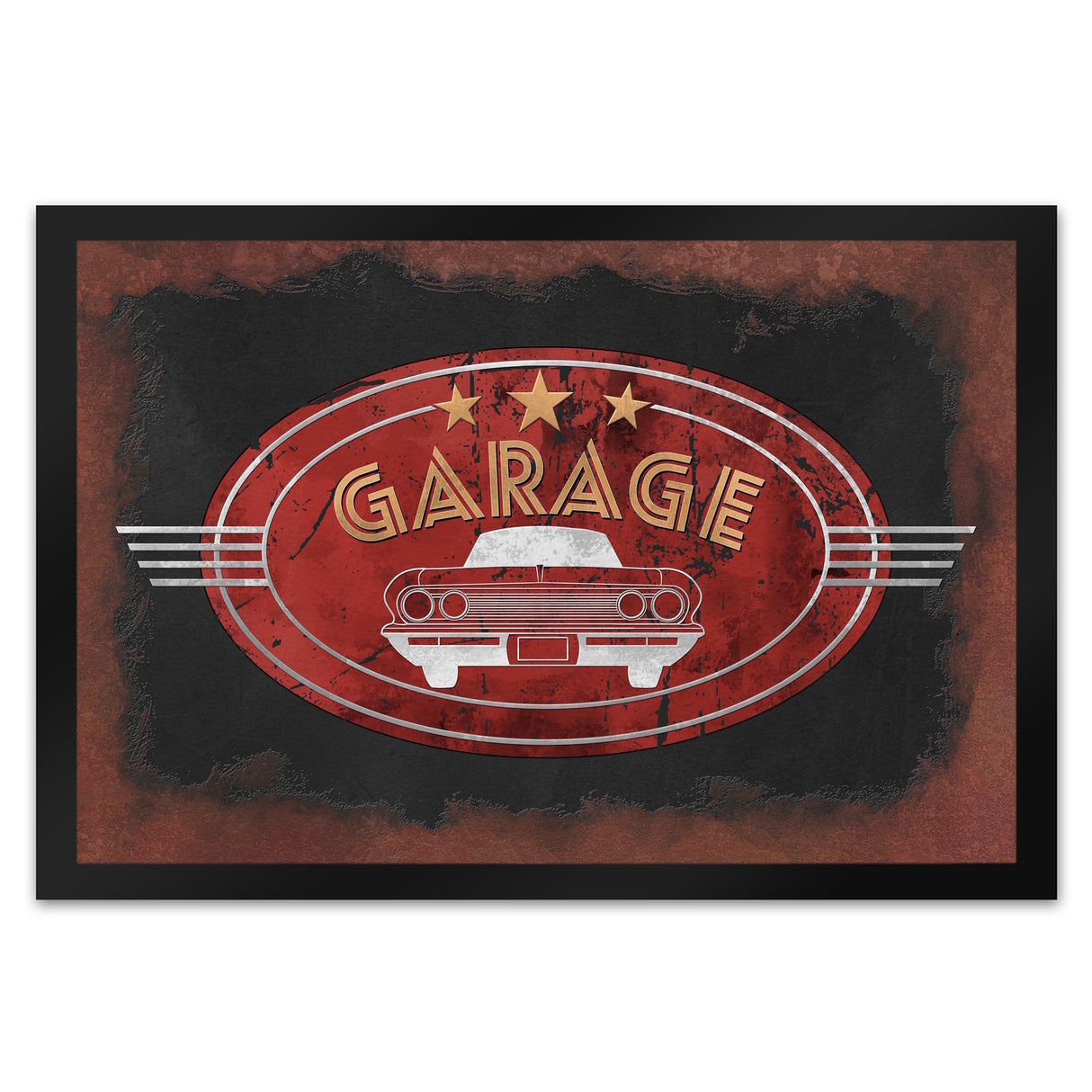 Garage Fußmatte in Metalloptik mit Automotiv