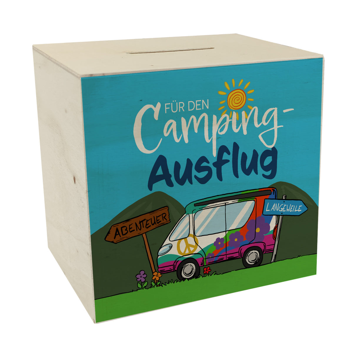Für den Camping-Ausflug Spardose