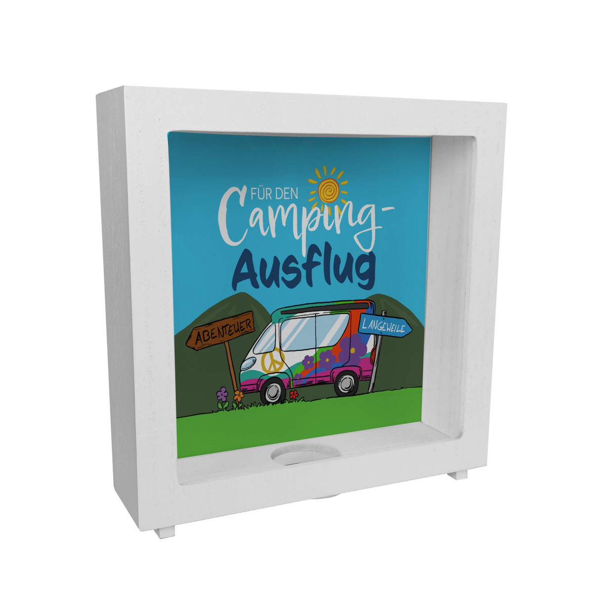 Für den Camping-Ausflug Spardose