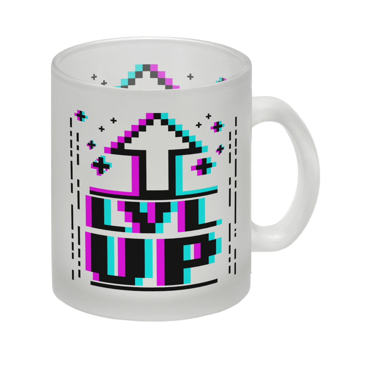 LVL UP Kaffeetasse mit witzigem Videospielmotiv