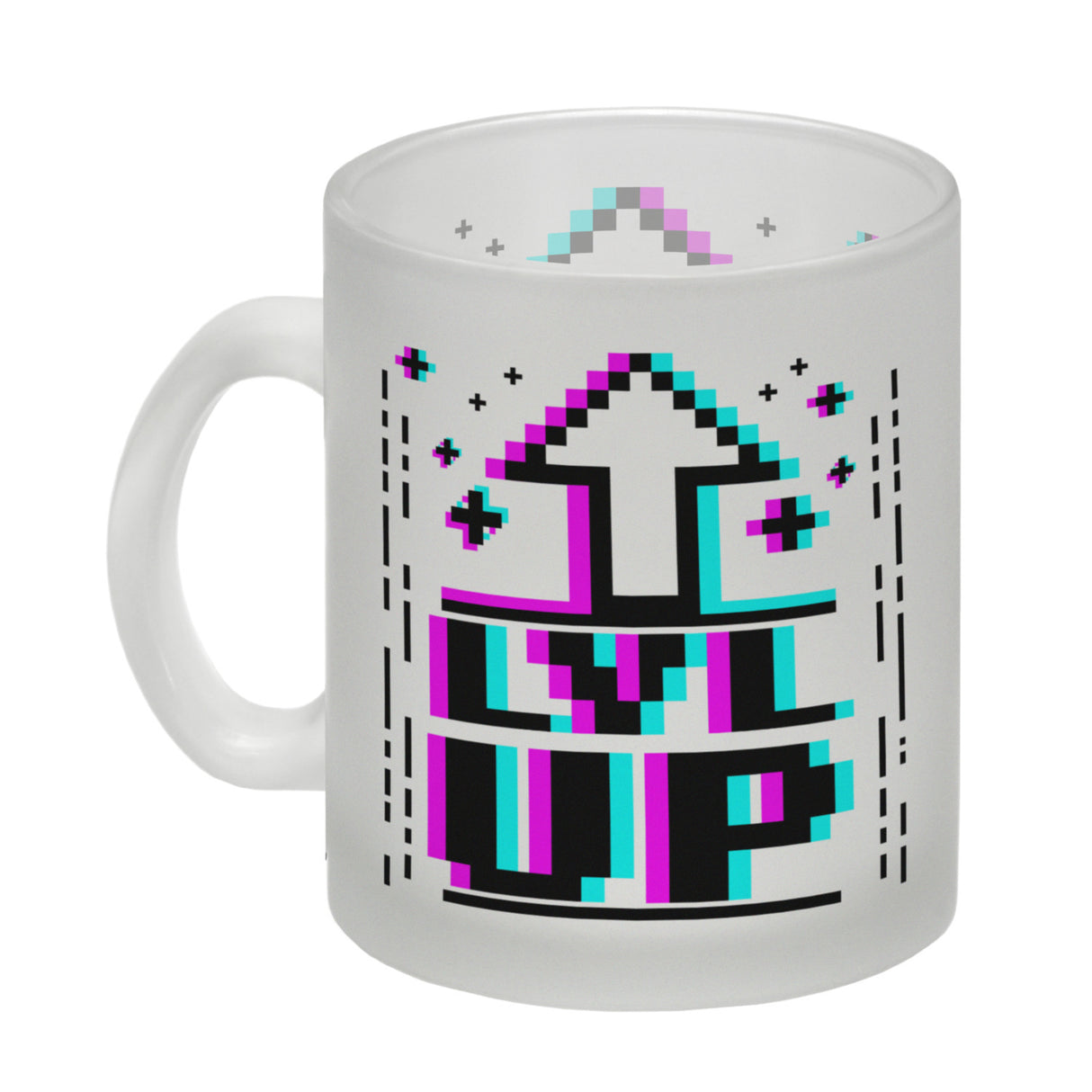 LVL UP Kaffeetasse mit witzigem Videospielmotiv