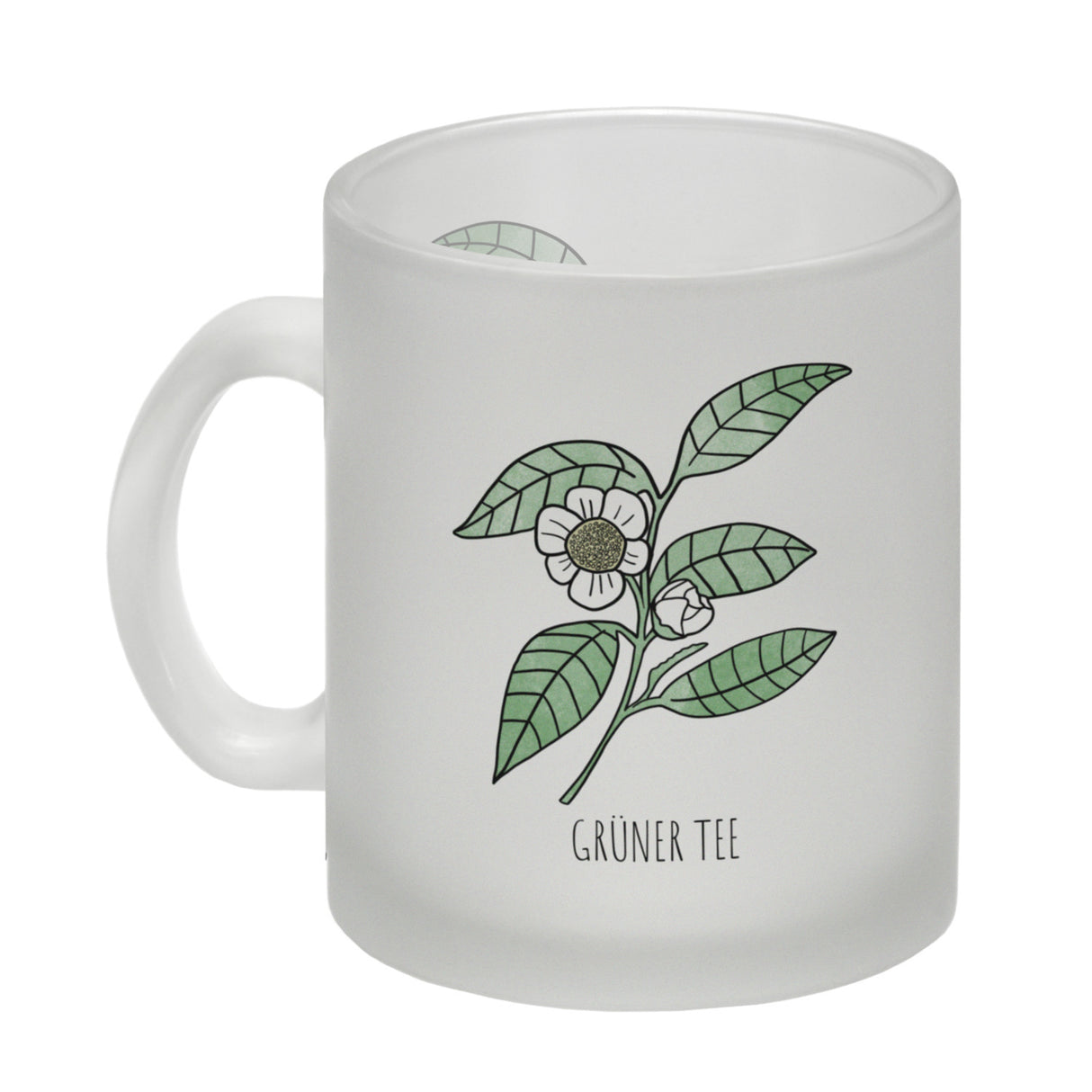 Grüner Tee Teetasse mit Teestrauch für Teetrinker