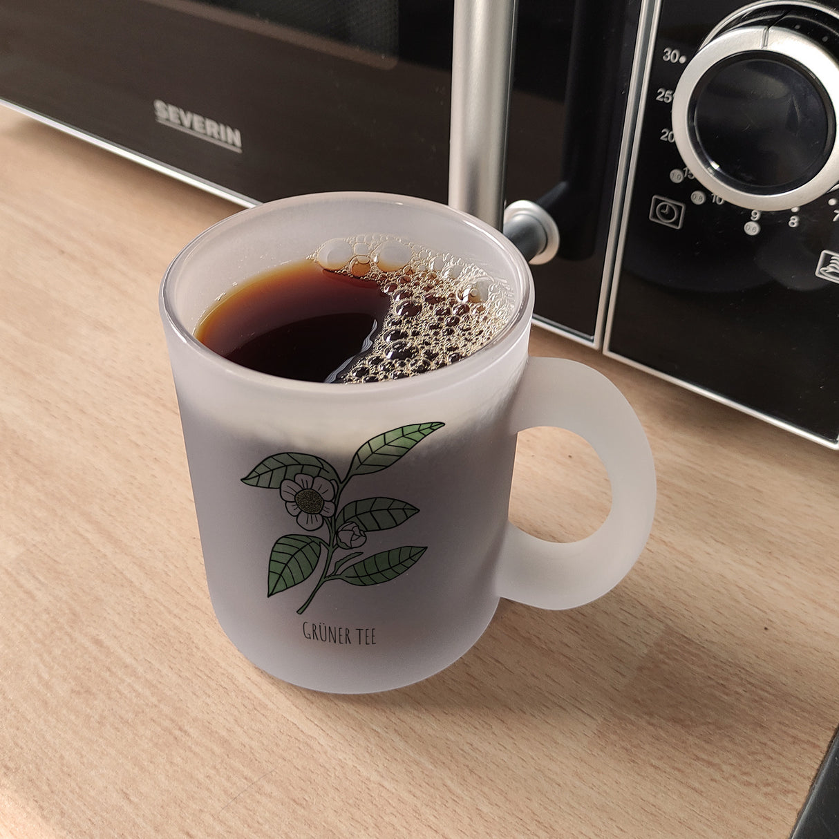 Grüner Tee Teetasse mit Teestrauch für Teetrinker