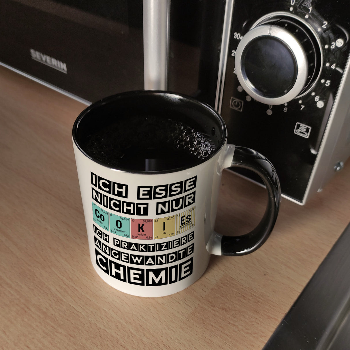 Cookies Kaffeetasse mit Spruch im Periodensystem für Chemiker
