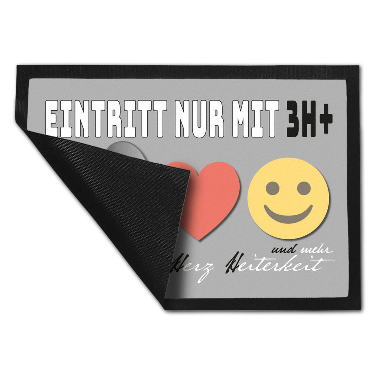 Haushalts-Regeln Fußmatte mit 3H+ Motiv