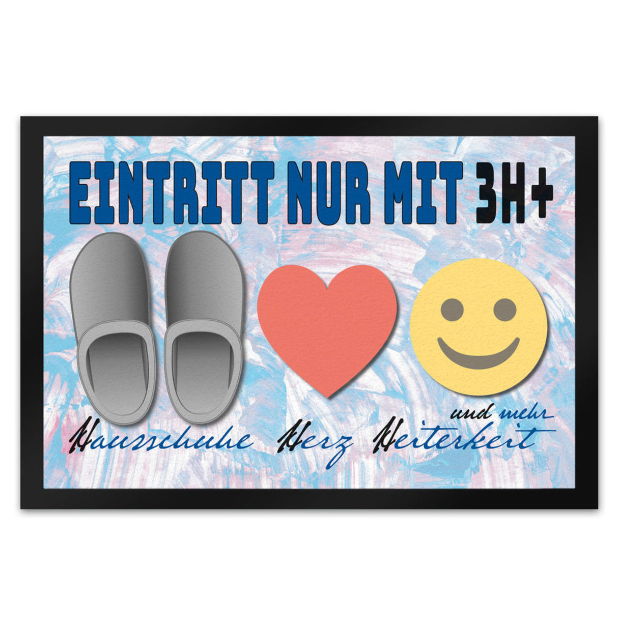 Haushalts-Regeln Fußmatte mit 3H+ Motiv