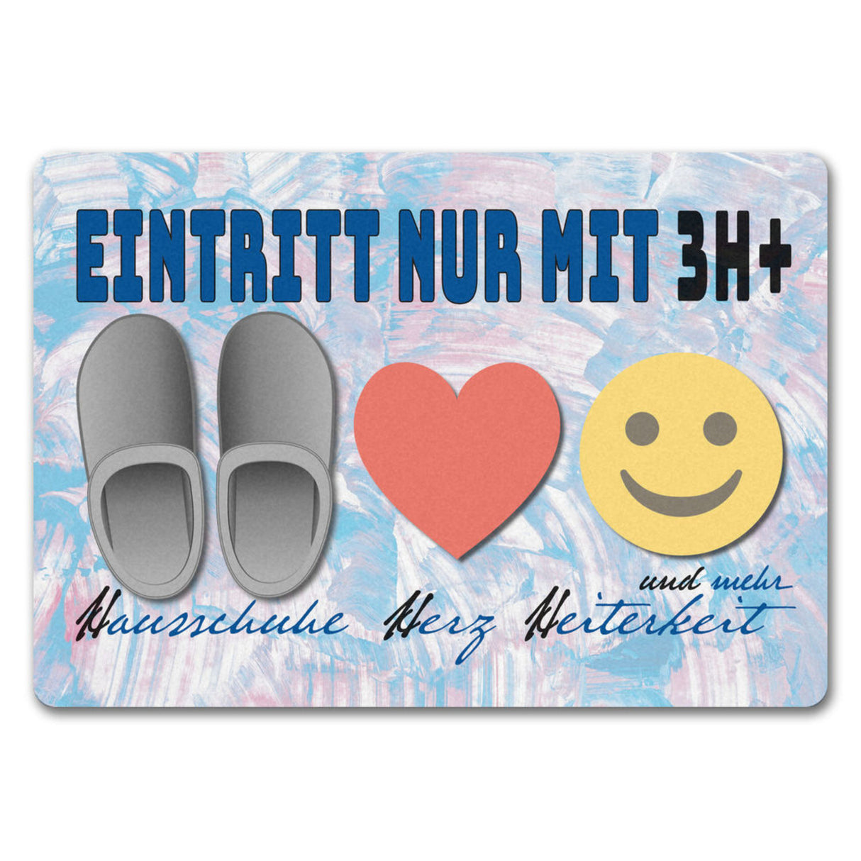 Haushalts-Regeln Fußmatte mit 3H+ Motiv