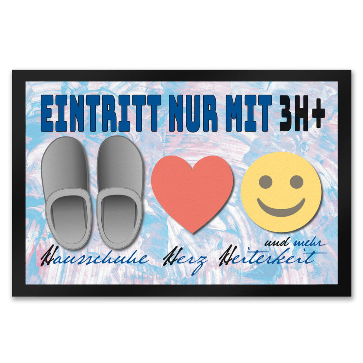 Haushalts-Regeln Fußmatte mit 3H+ Motiv