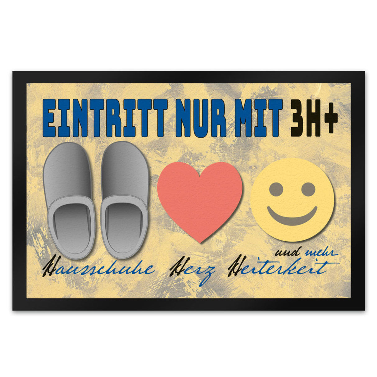 Haushalts-Regeln Fußmatte mit 3H+ Motiv