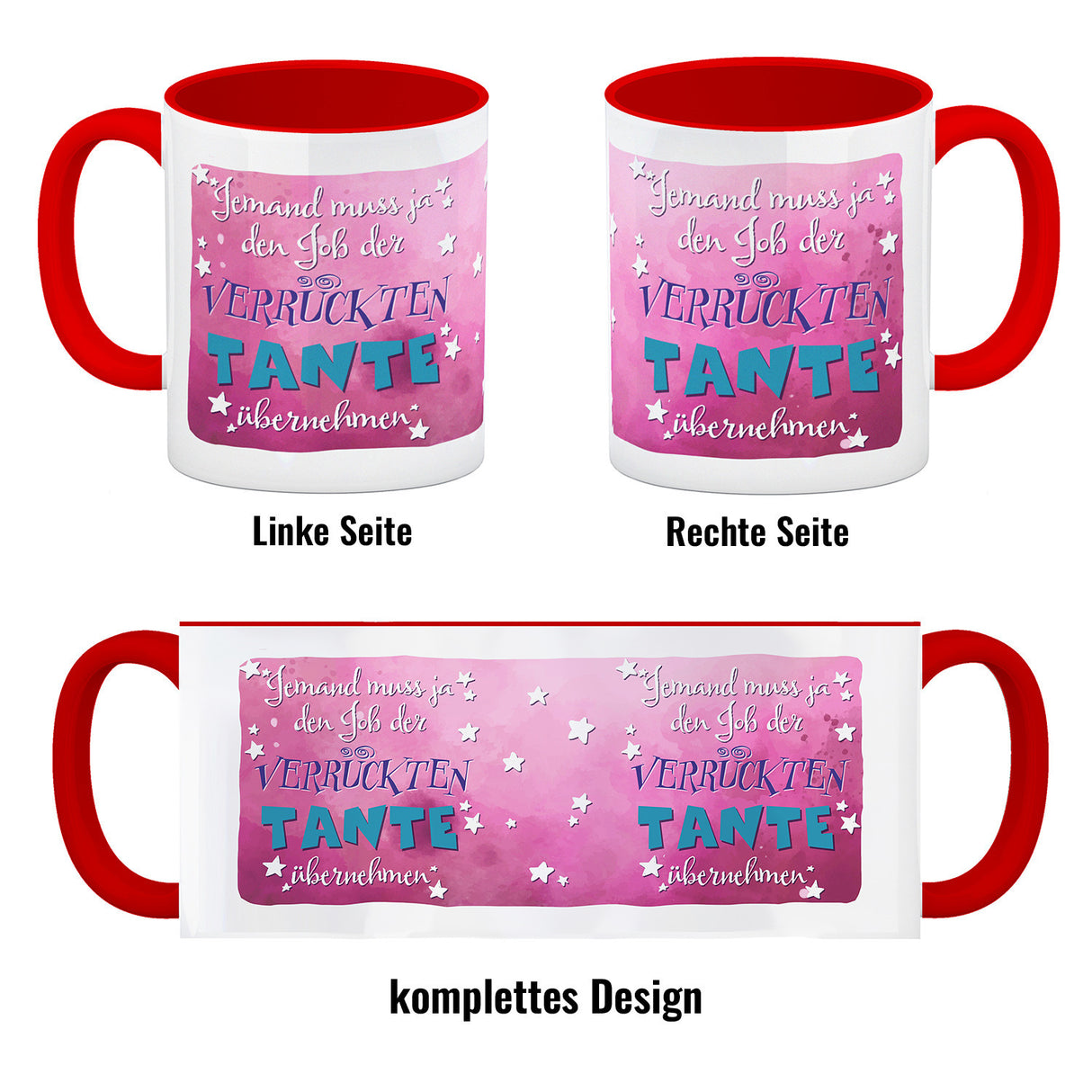 Lustiger Kaffeebecher für verrückte Tanten
