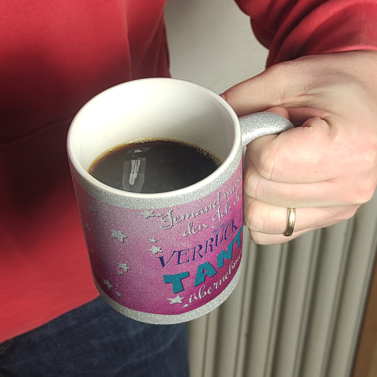 Lustiger Kaffeebecher für verrückte Tanten