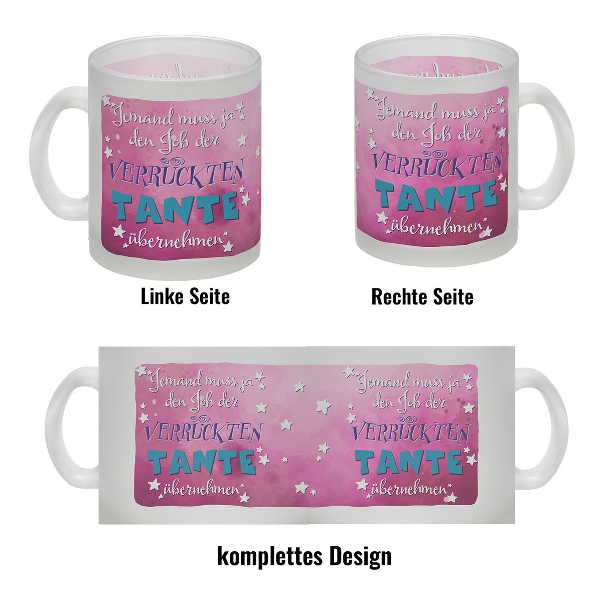 Lustiger Kaffeebecher für verrückte Tanten