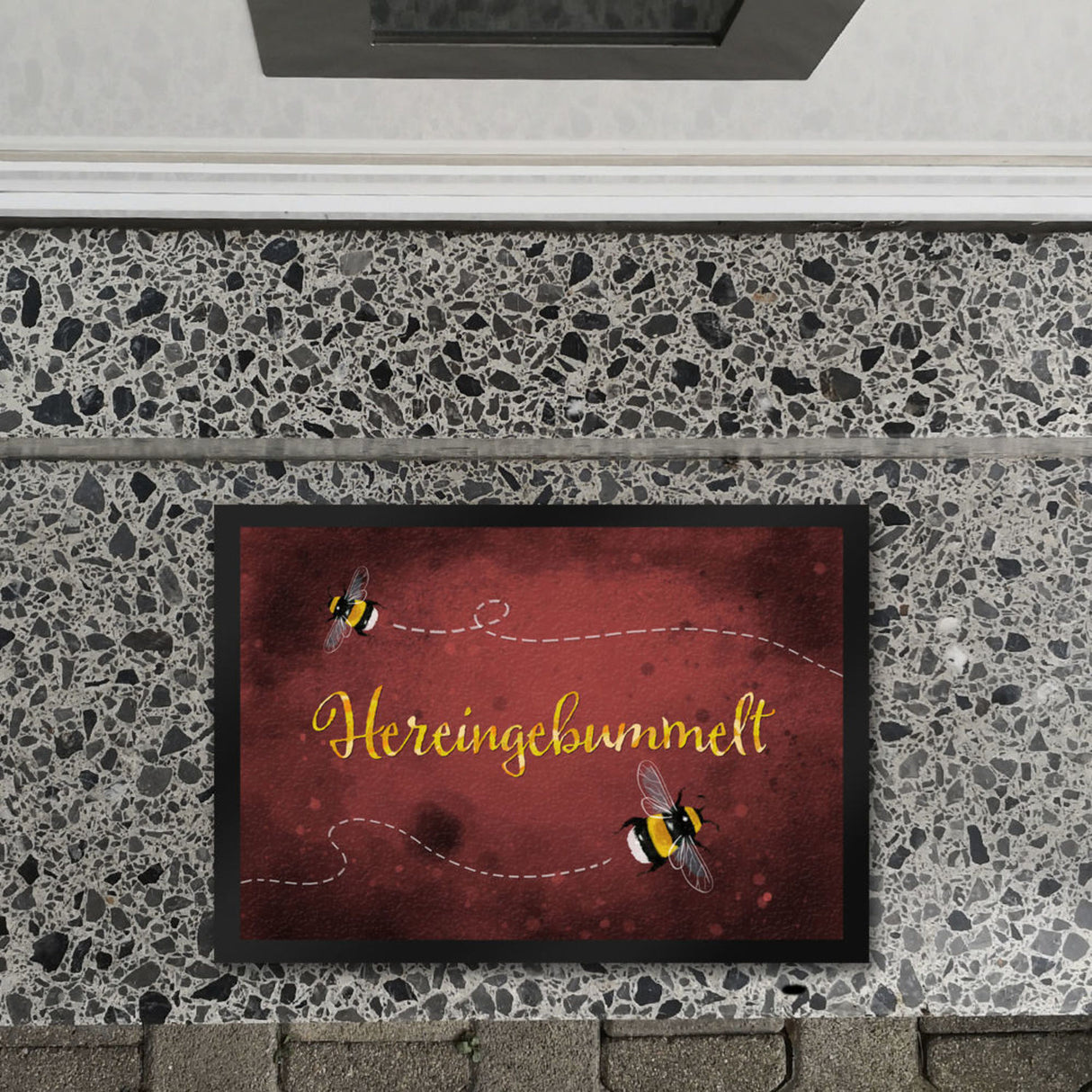 Hereingebummelt Hummel Fußmatte