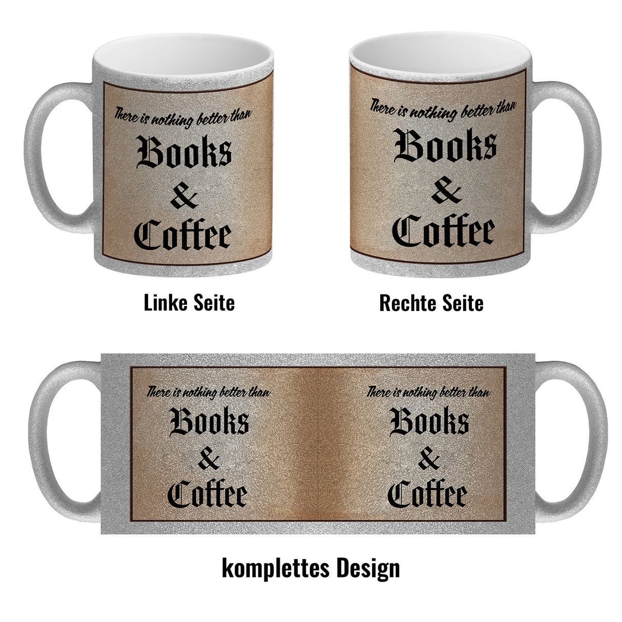 Büchernarr Kaffeebecher im Buchdesign mit Spruch
