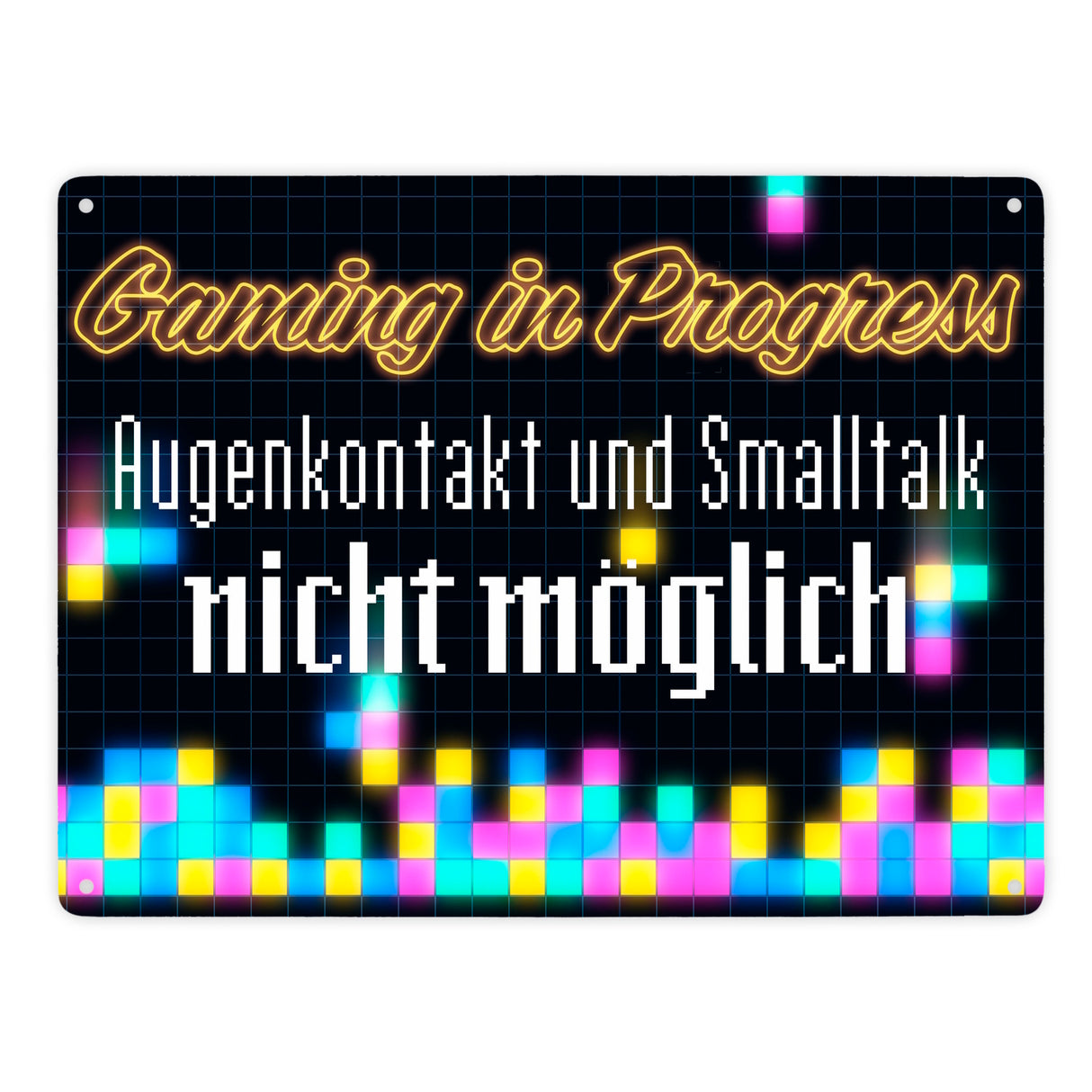 Gaming in Progress Metallschild für die Zockerhöhle