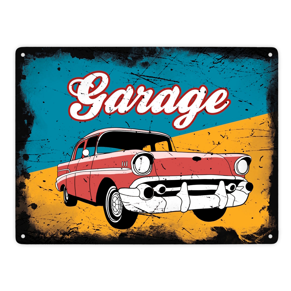 US-Oldtimer Garage Metallschild im Used-Look