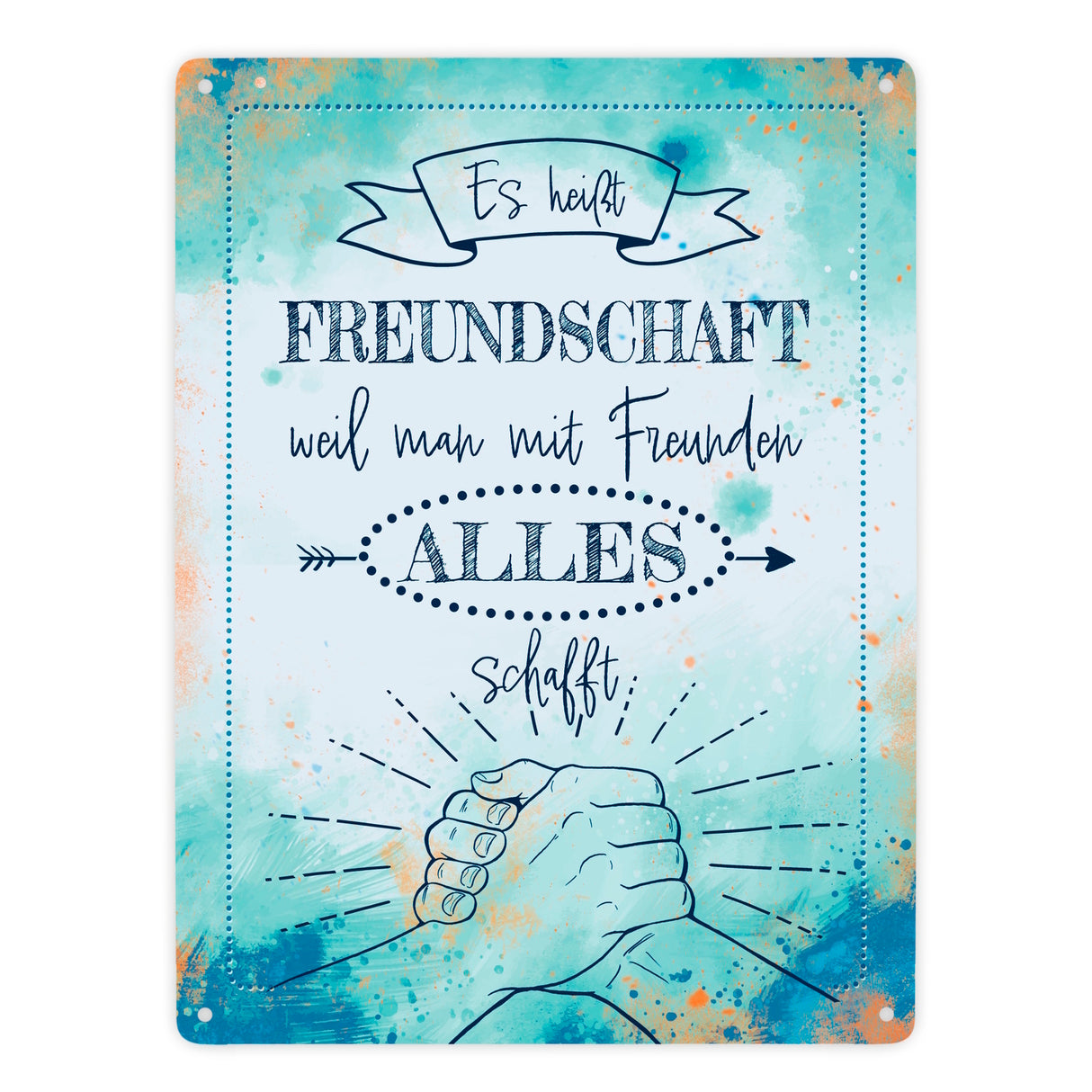 Freundschaft Metallschild mit tollem Spruch