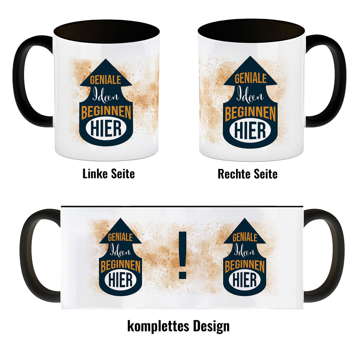 Geniale Ideen beginnen hier Kaffeebecher