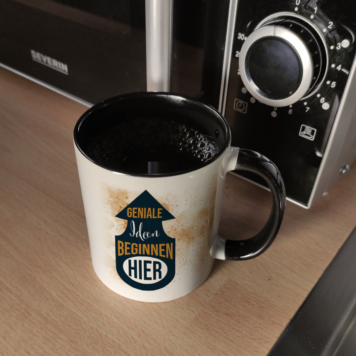 Geniale Ideen beginnen hier Kaffeebecher