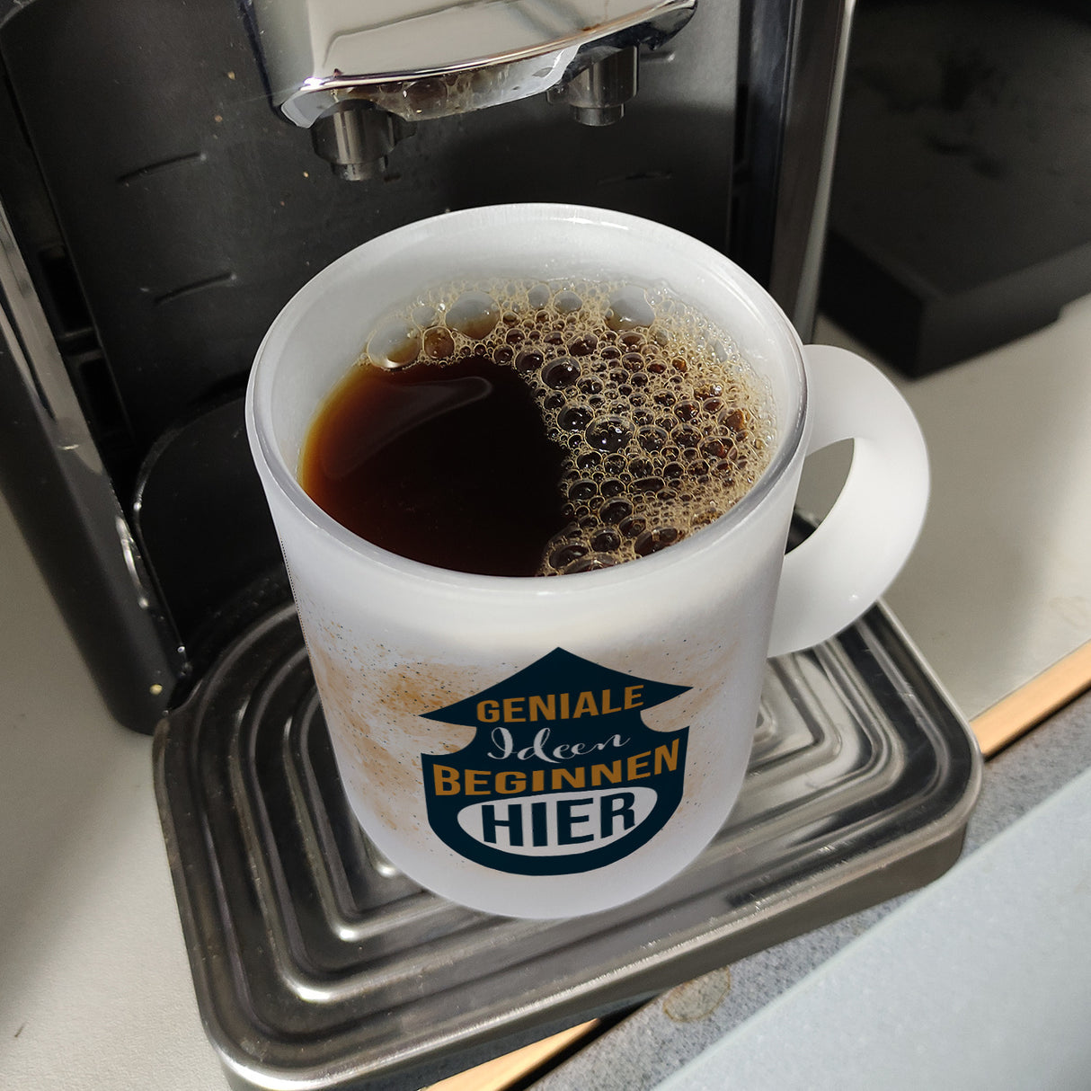 Geniale Ideen beginnen hier Kaffeebecher