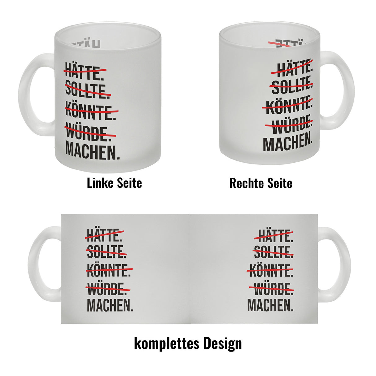 Motivation Kaffeebecher mit lustigem Motiv