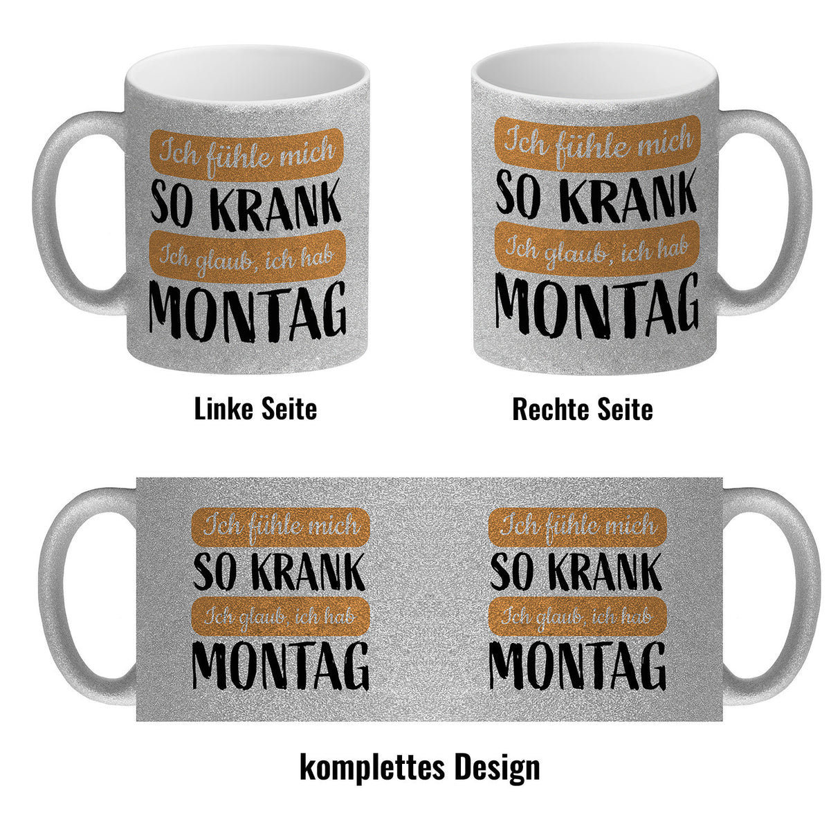 Ich fühle mich so krank ich glaub, ich hab Montag Kaffeebecher