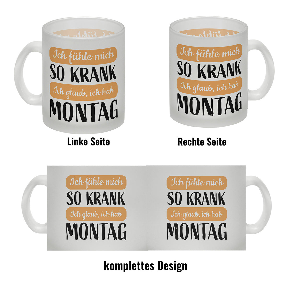 Ich fühle mich so krank ich glaub, ich hab Montag Kaffeebecher
