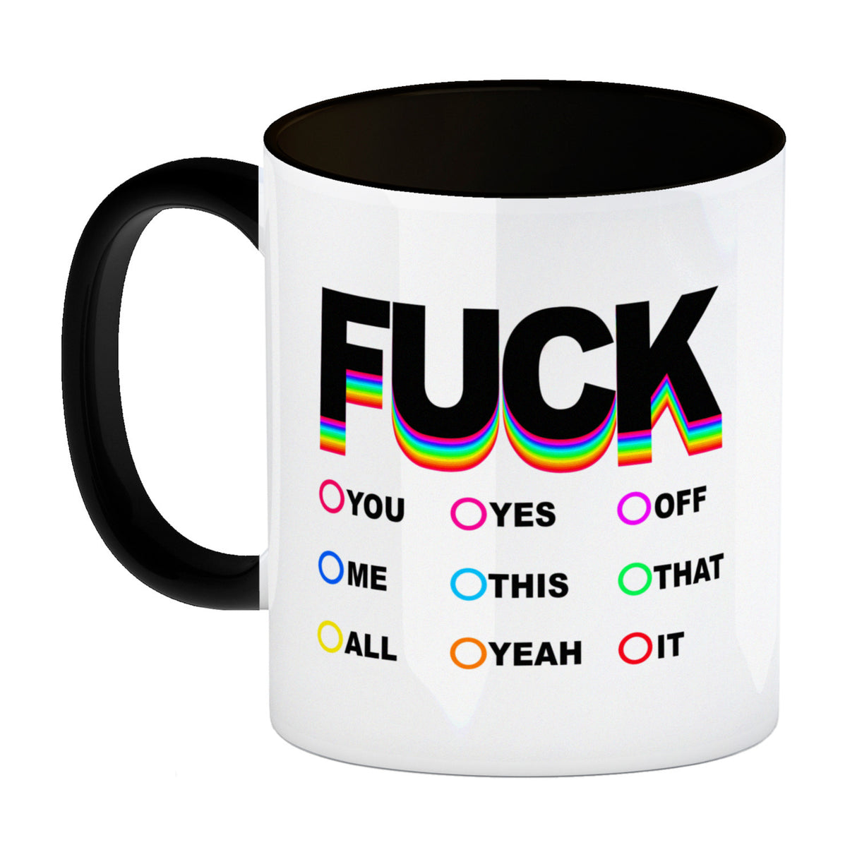 Fuck verschiedene Launen Kaffeebecher zum Ankreuzen