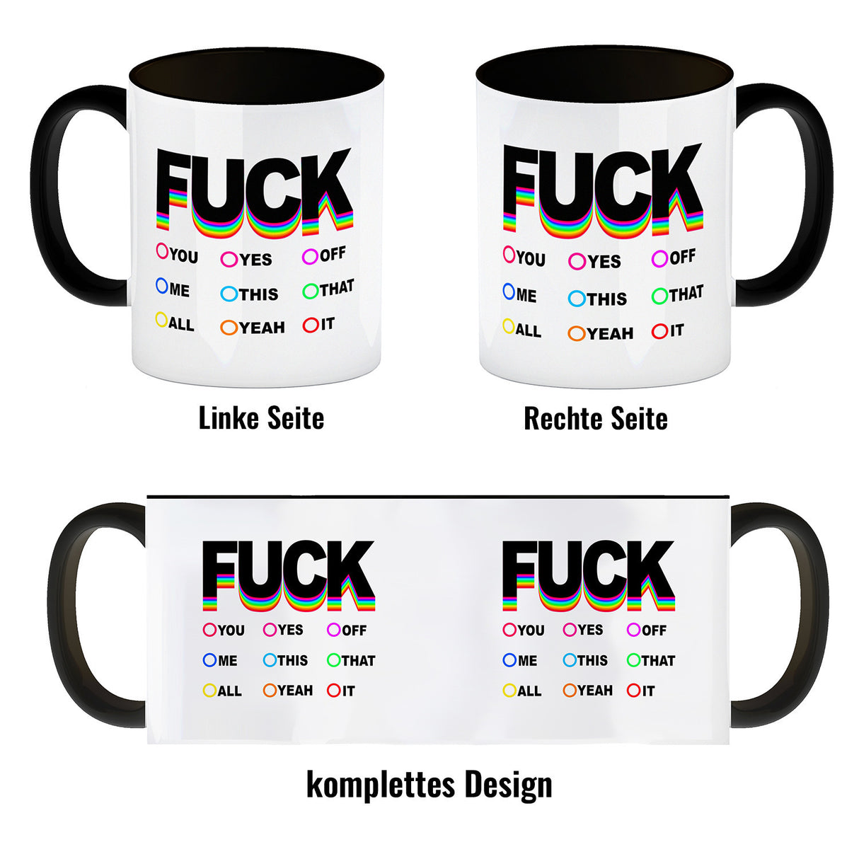 Fuck verschiedene Launen Kaffeebecher zum Ankreuzen