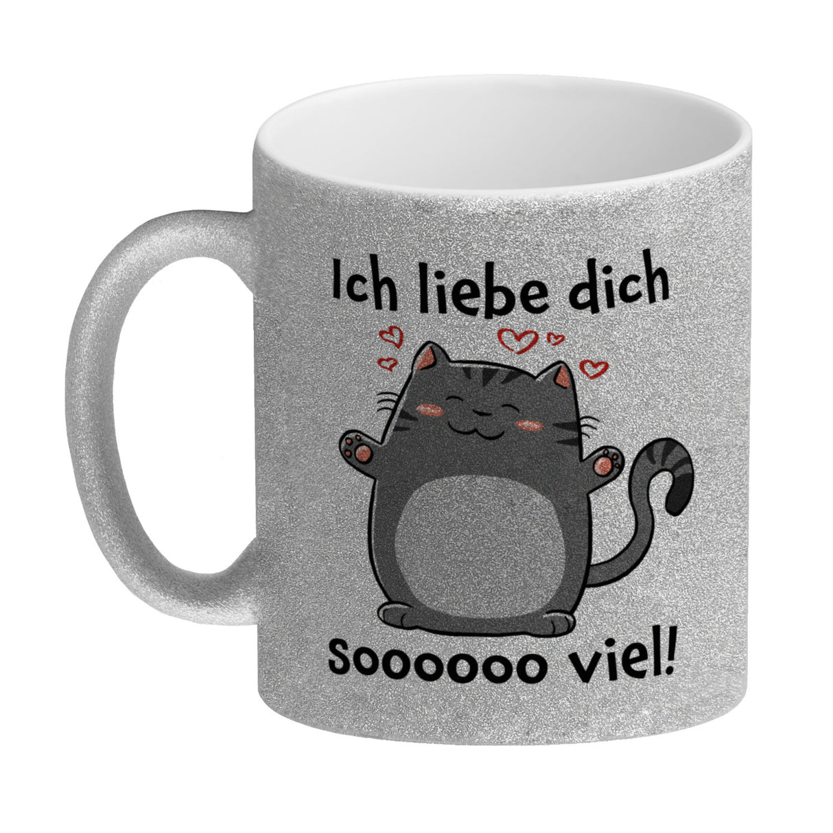 Ich liebe dich soooooo viel Kaffeebecher mit niedlicher Katze