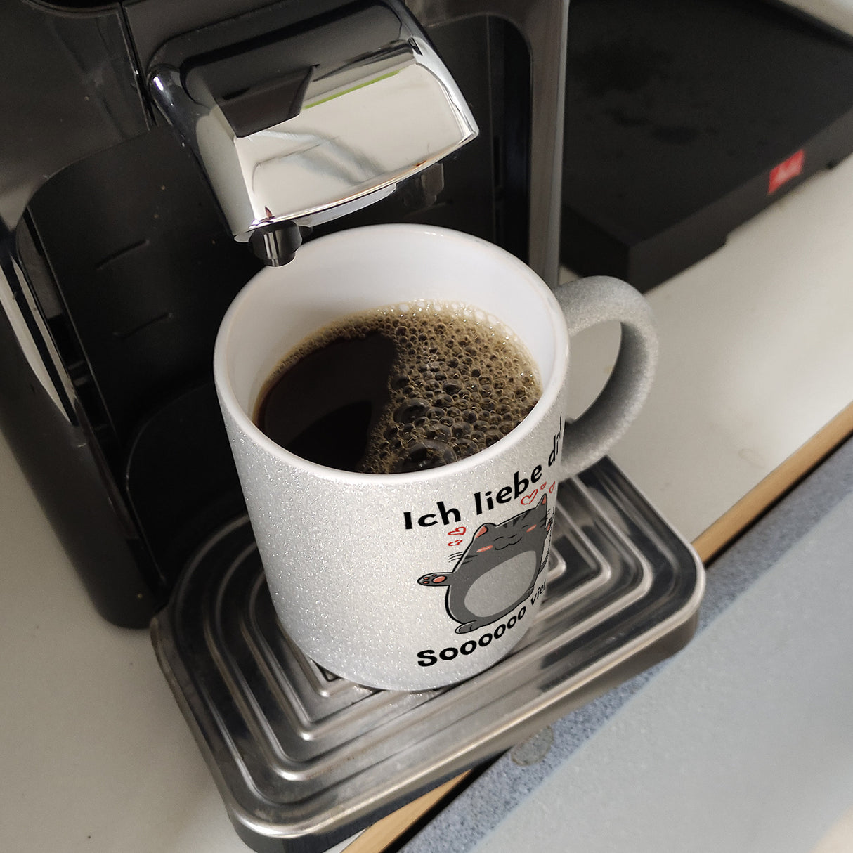 Ich liebe dich soooooo viel Kaffeebecher mit niedlicher Katze