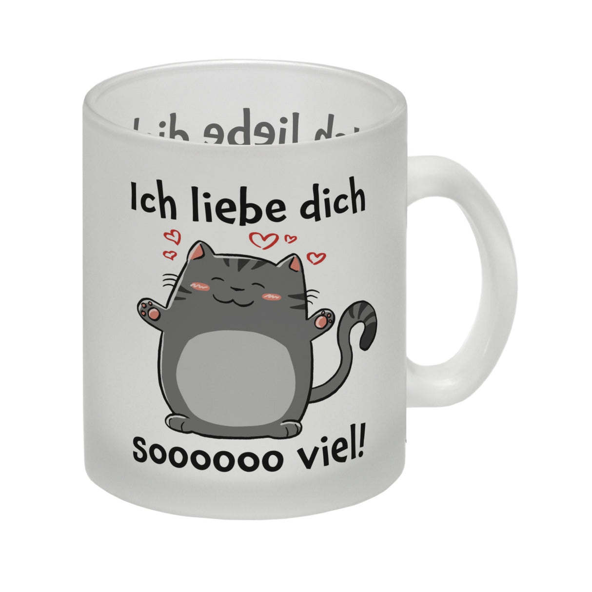 Ich liebe dich soooooo viel Kaffeebecher mit niedlicher Katze