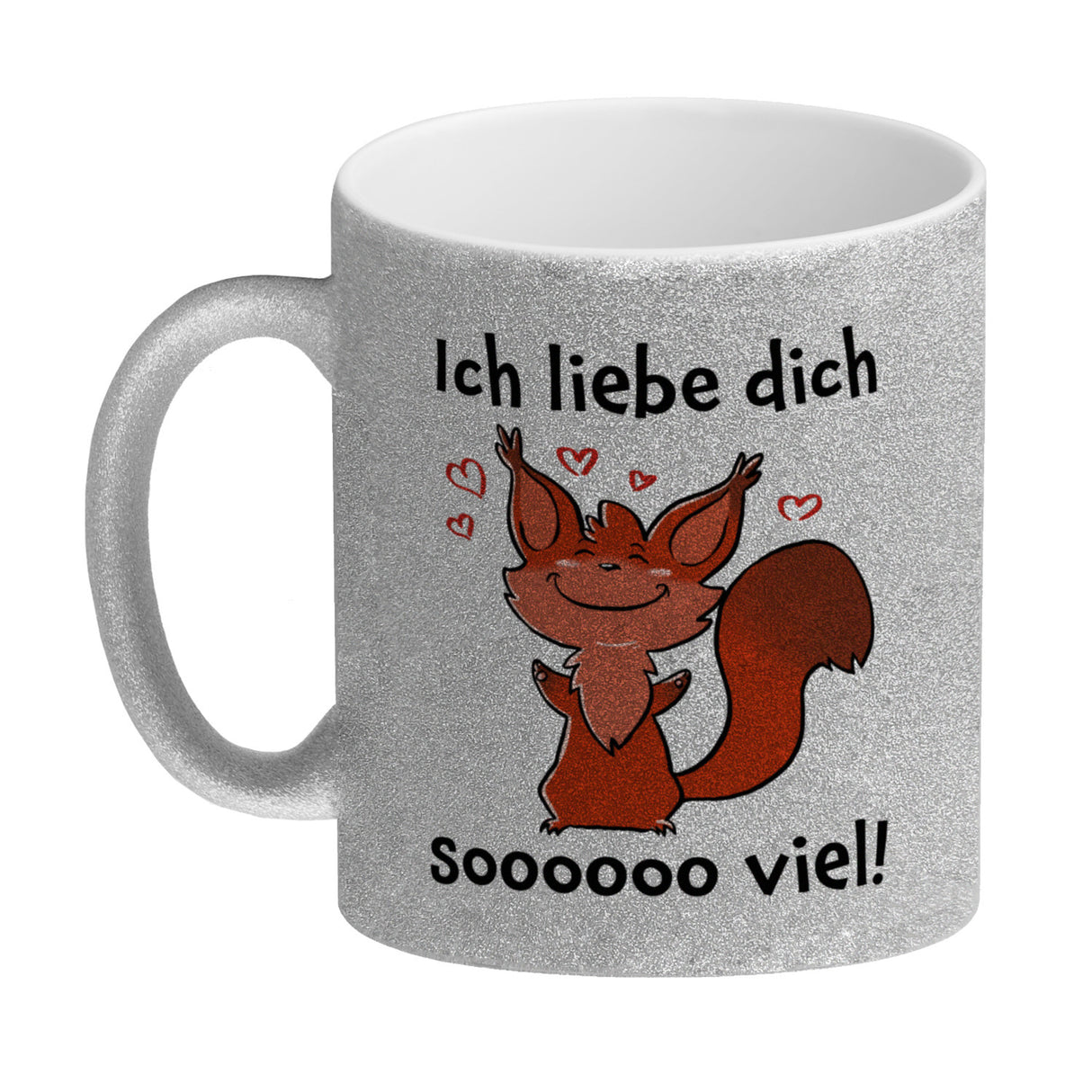 Ich liebe dich soooooo viel Kaffeebecher mit niedlichem Eichhörnchen